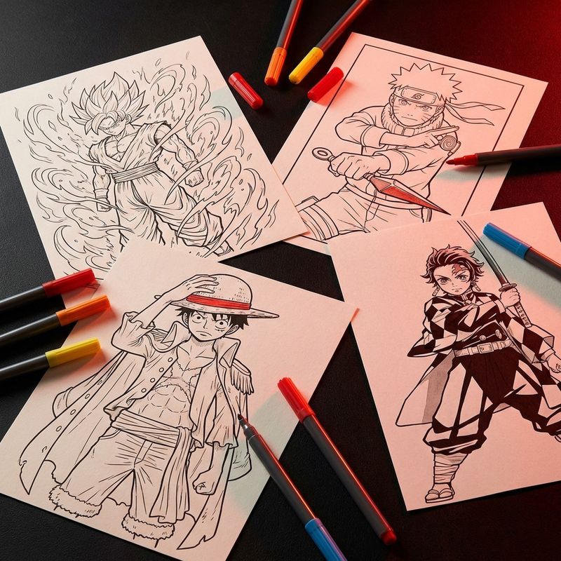 Anime & Manga para Colorear — Pack Ludica