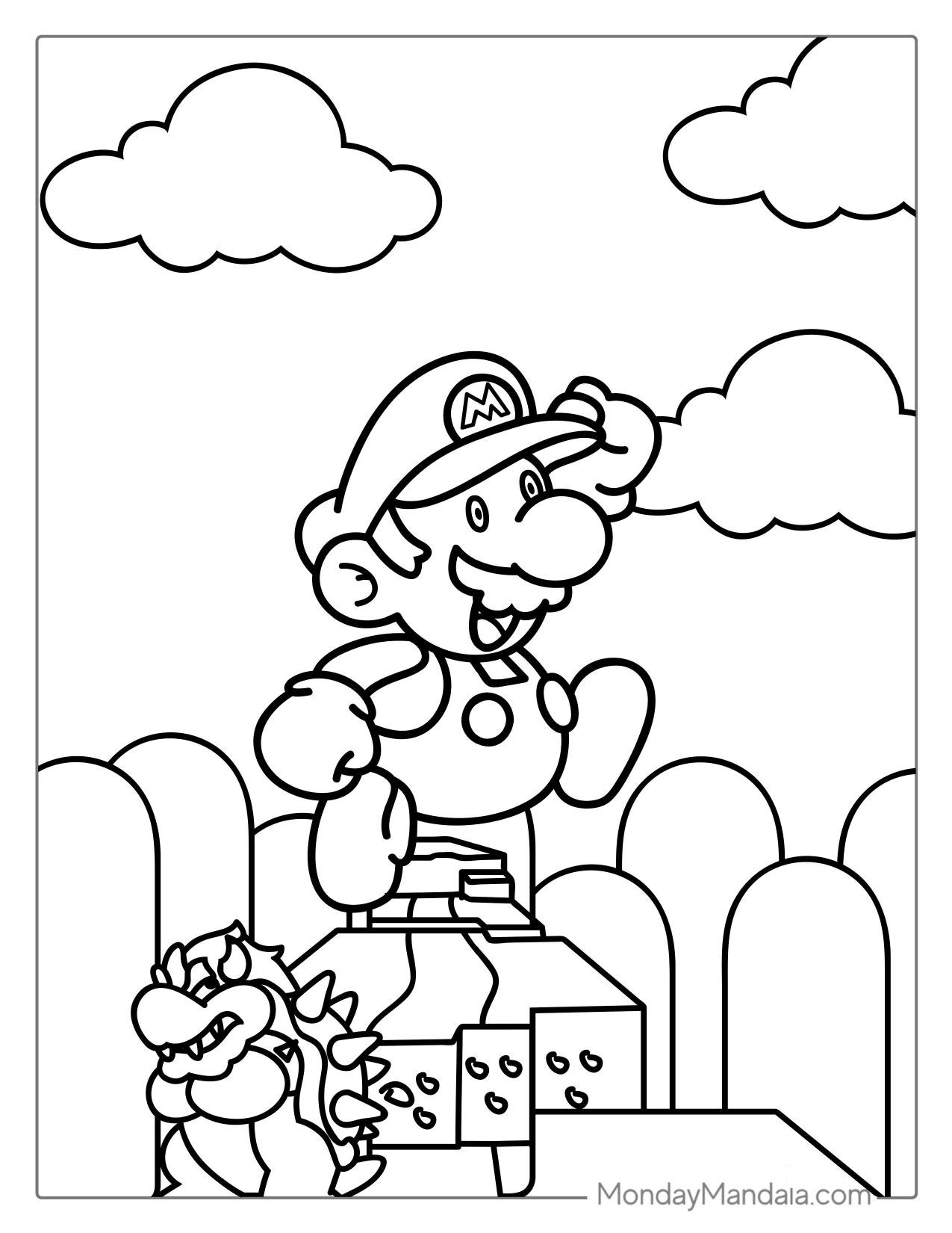 Super Mario para colorear