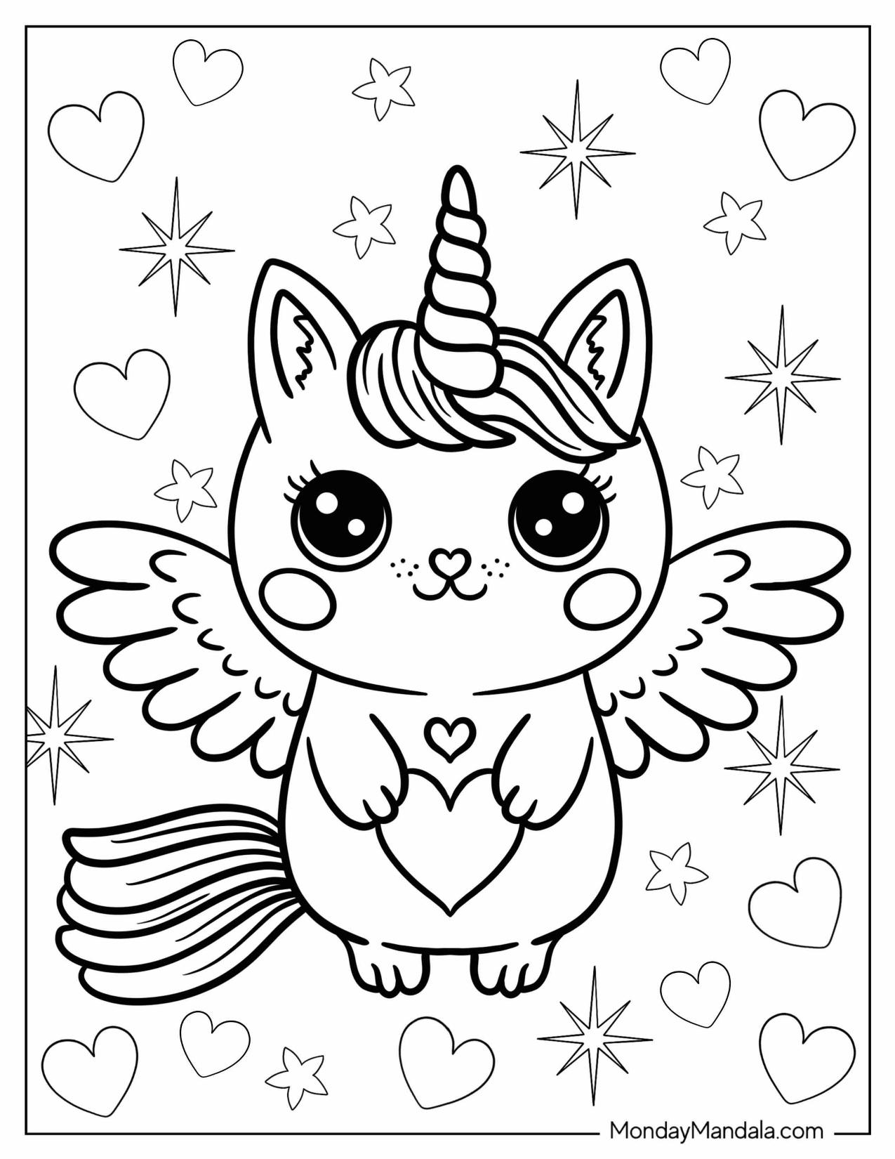 Unicornios para colorear